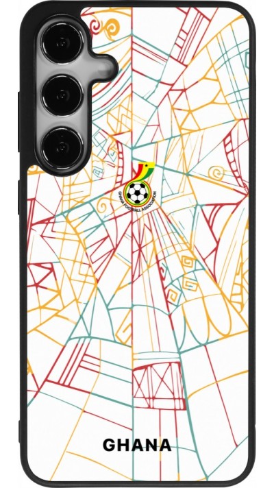 Coque Samsung Galaxy S24+ - Silicone rigide noir Maillot de football Ghana 2026 personnalisable