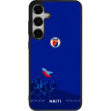 Coque Samsung Galaxy S24+ - Silicone rigide noir Maillot de football Haiti 2026 personnalisable