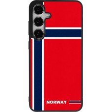 Coque Samsung Galaxy S24+ - Silicone rigide noir Maillot de football Norvège 2026 personnalisable