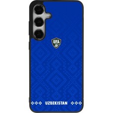 Coque Samsung Galaxy S24+ - Silicone rigide noir Maillot de football Ouzbékistan 2026 personnalisable