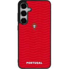 Coque Samsung Galaxy S24+ - Silicone rigide noir Maillot de football Portugal 2026 personnalisable