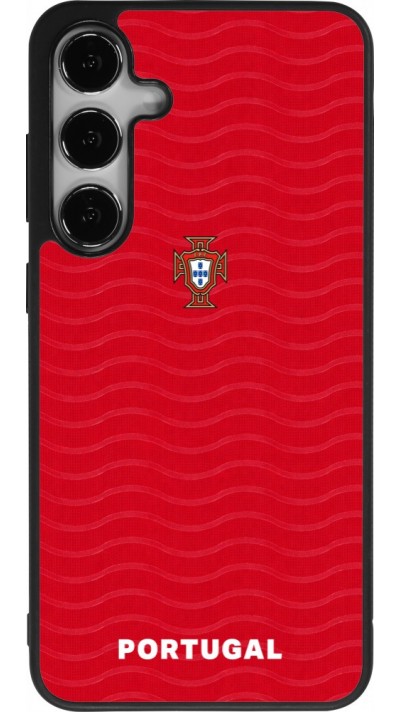 Coque Samsung Galaxy S24+ - Silicone rigide noir Maillot de football Portugal 2026 personnalisable