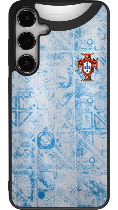 Samsung Galaxy S24+ Case Hülle - Silikon schwarz Portugal Away personalisierbares Fussballtrikot