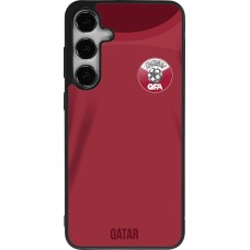 Coque Samsung Galaxy S24+ - Silicone rigide noir Maillot de football Qatar 2022 personnalisable