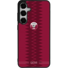 Coque Samsung Galaxy S24+ - Silicone rigide noir Maillot de football Qatar 2026 personnalisable