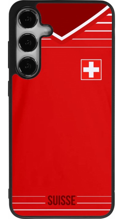 Samsung Galaxy S24+ Case Hülle - Silikon schwarz Football shirt Switzerland 2022