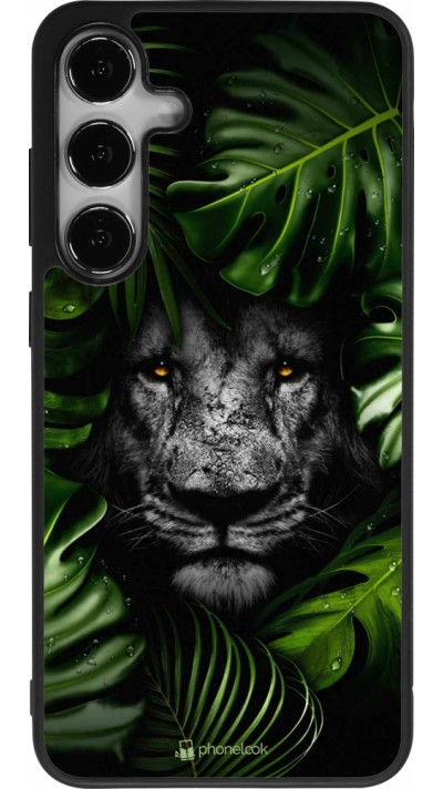 Coque Samsung Galaxy S24+ - Silicone rigide noir Forest Lion