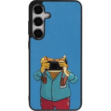 Coque Samsung Galaxy S24+ - Silicone rigide noir Frog with camera DTMF