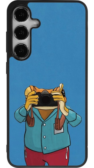 Coque Samsung Galaxy S24+ - Silicone rigide noir Frog with camera DTMF