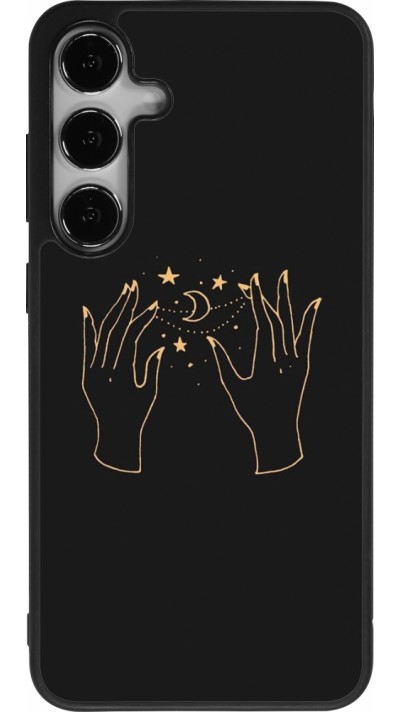 Samsung Galaxy S24+ Case Hülle - Silikon schwarz Grey magic hands