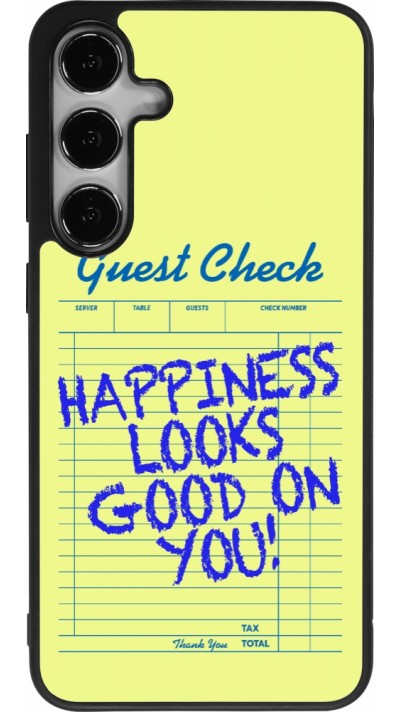 Coque Samsung Galaxy S24+ - Silicone rigide noir Guest check 2026