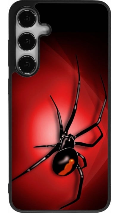 Coque Samsung Galaxy S24+ - Silicone rigide noir Halloween 2023 spider black widow