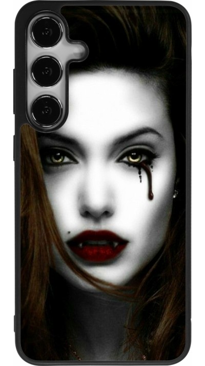 Coque Samsung Galaxy S24+ - Silicone rigide noir Halloween 2023 gothic vampire