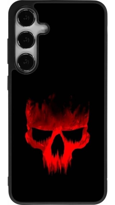 Coque Samsung Galaxy S24+ - Silicone rigide noir Halloween 2023 scary skull