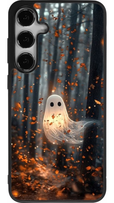 Samsung Galaxy S24+ Case Hülle - Silikon schwarz Halloween 2025 Ghost in the forest