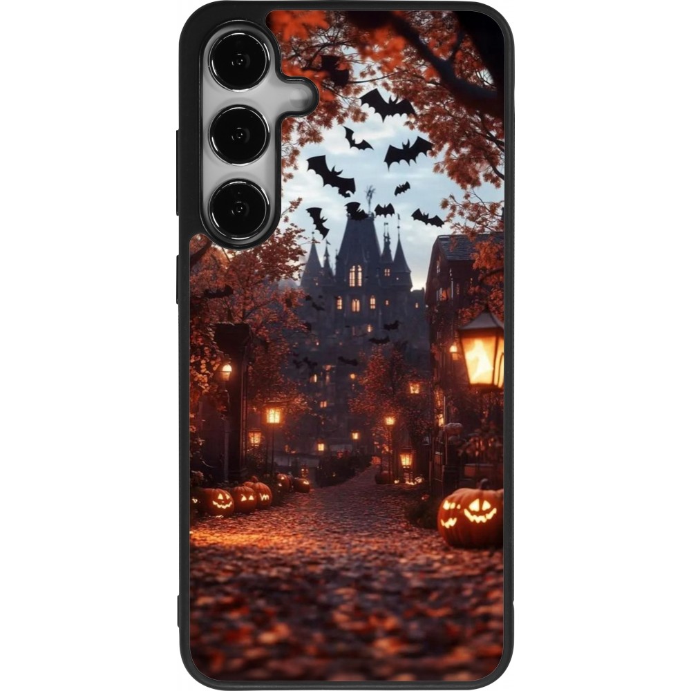 Samsung Galaxy S24+ Case Hülle - Silikon schwarz Halloween 2025 Haunted house