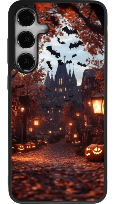 Samsung Galaxy S24+ Case Hülle - Silikon schwarz Halloween 2025 Haunted house