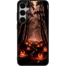 Samsung Galaxy S24+ Case Hülle - Silikon schwarz Halloween 2025 Road of Terrifying Pumpkins