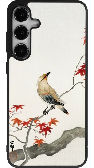 Coque Samsung Galaxy S24+ - Silicone rigide noir Japanese Bird