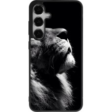 Coque Samsung Galaxy S24+ - Silicone rigide noir Lion looking up