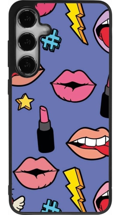 Samsung Galaxy S24+ Case Hülle - Silikon schwarz Lips and lipgloss