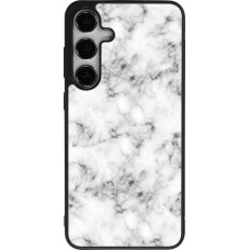 Coque Samsung Galaxy S24+ - Silicone rigide noir Marble 01