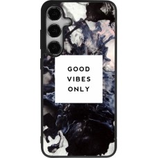 Samsung Galaxy S24+ Case Hülle - Silikon schwarz Marble Good Vibes Only