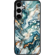Samsung Galaxy S24+ Case Hülle - Silikon schwarz Grüner Blauer Goldener Marmor