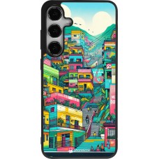 Coque Samsung Galaxy S24+ - Silicone rigide noir Medellin Comuna 13 Art