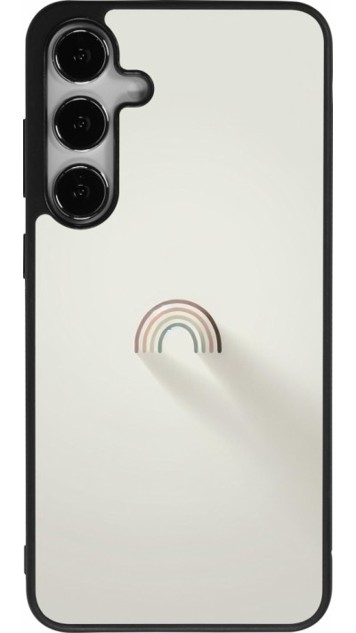 Coque Samsung Galaxy S24+ - Silicone rigide noir Mini Rainbow Minimal