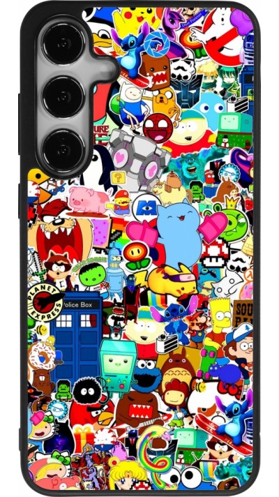 Coque Samsung Galaxy S24+ - Silicone rigide noir Mixed cartoons