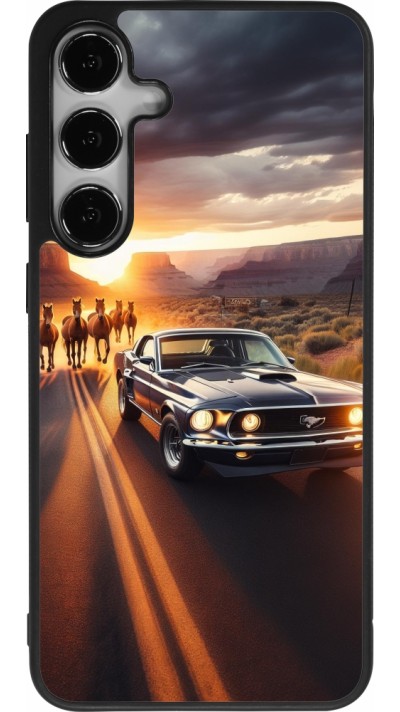 Samsung Galaxy S24+ Case Hülle - Silikon schwarz Mustang 69 Grand Canyon