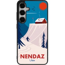 Coque Samsung Galaxy S24+ - Silicone rigide noir Nendaz Cabane Ski
