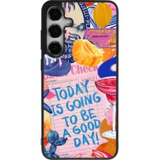 Coque Samsung Galaxy S24+ - Silicone rigide noir Preppy Today is Going to be a good day