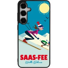 Coque Samsung Galaxy S24+ - Silicone rigide noir Saas-Fee Ski Downhill