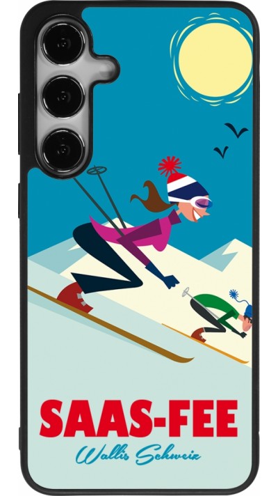 Samsung Galaxy S24+ Case Hülle - Silikon schwarz Saas-Fee Ski Downhill