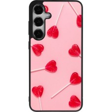 Coque Samsung Galaxy S24+ - Silicone rigide noir Saint Valentines Day 26 Lollipop