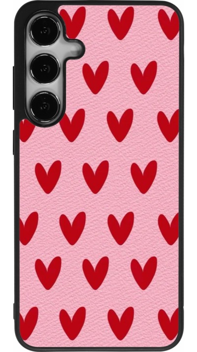 Coque Samsung Galaxy S24+ - Silicone rigide noir Saint Valentines Day 26 Pattern heart