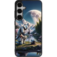 Samsung Galaxy S24+ Case Hülle - Silikon schwarz Samurai Katana Mond