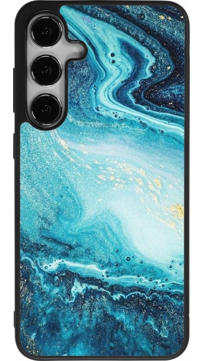 Samsung Galaxy S24+ Case Hülle - Silikon schwarz Sea Foam Blue