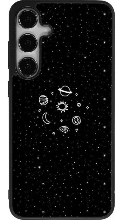 Samsung Galaxy S24+ Case Hülle - Silikon schwarz Space Doodle