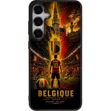 Coque Samsung Galaxy S24+ - Silicone rigide noir Football Belgique splash 2026