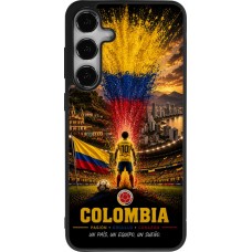 Coque Samsung Galaxy S24+ - Silicone rigide noir Football Colombie splash 2026