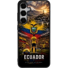 Coque Samsung Galaxy S24+ - Silicone rigide noir Football Équateur splash 2026