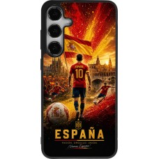 Coque Samsung Galaxy S24+ - Silicone rigide noir Football Espagne splash 2026