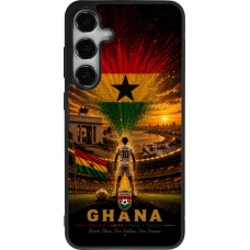 Coque Samsung Galaxy S24+ - Silicone rigide noir Football Ghana splash 2026