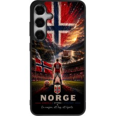 Coque Samsung Galaxy S24+ - Silicone rigide noir Football Norvège splash 2026