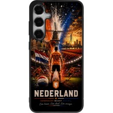 Coque Samsung Galaxy S24+ - Silicone rigide noir Football Pays-Bas splash 2026