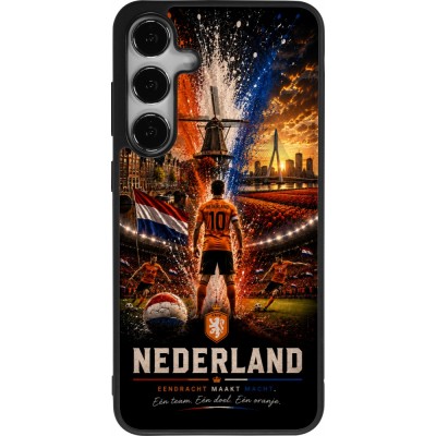 Samsung Galaxy S24+ Case Hülle - Silikon schwarz Fussball Niederlande splash 2026