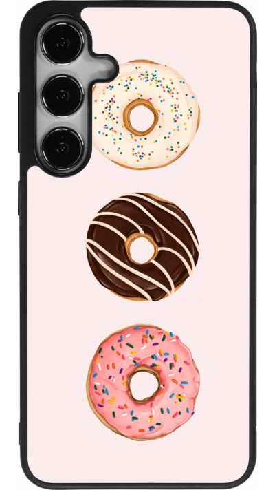 Coque Samsung Galaxy S24+ - Silicone rigide noir Spring 23 donuts